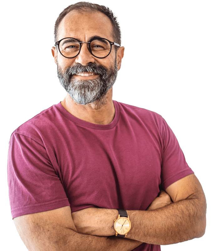 smiling middle aged man